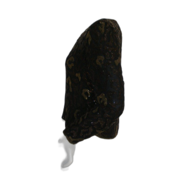 new STENAY Evening Jacket, S, Fully beaded, Leopard print, Black/Brown/Gold - Picture 7 of 13